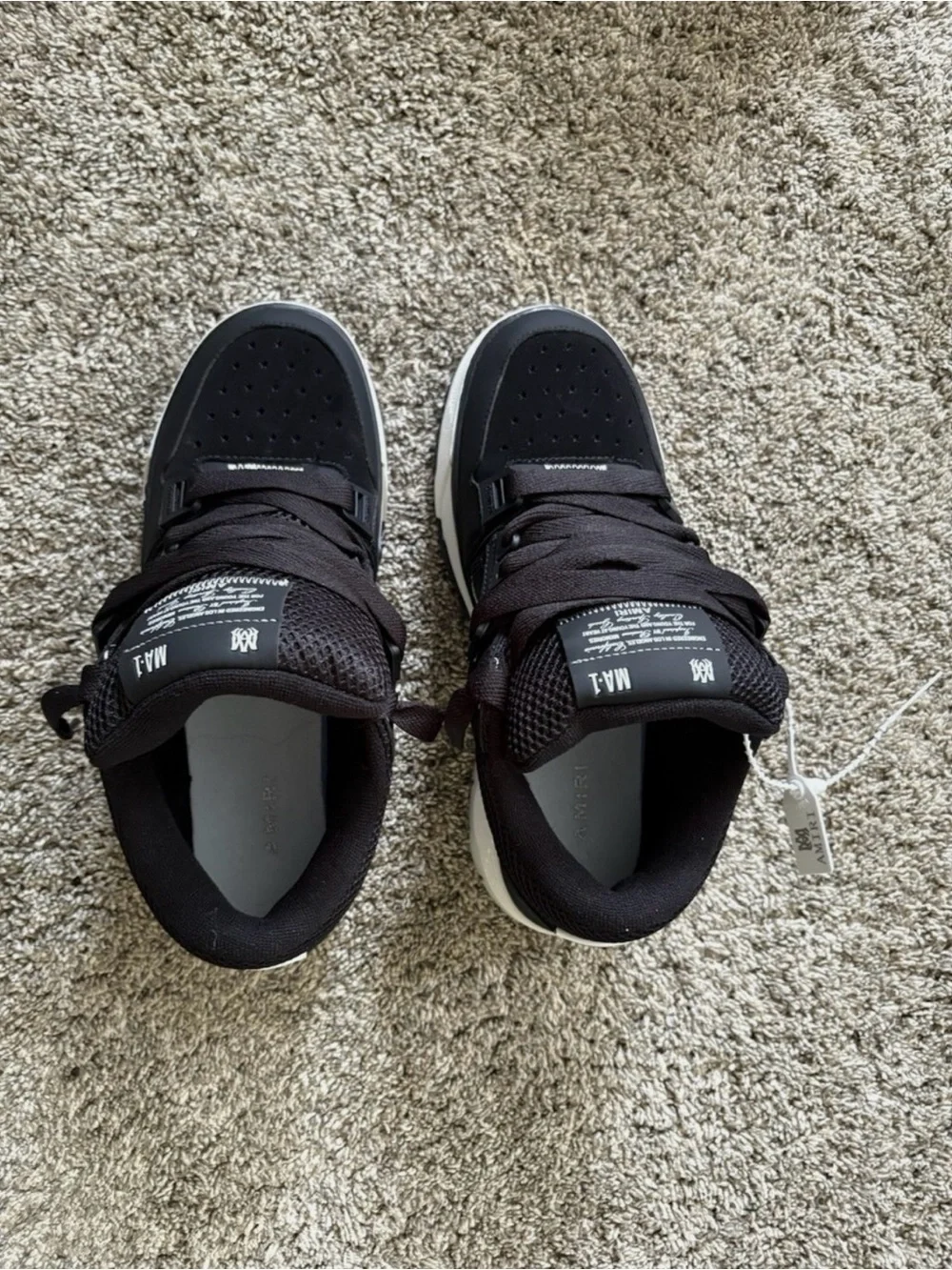 AMIRI Black and White MA-1 Low-Top Sneakers